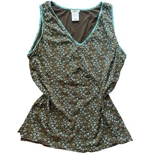 Vintage Y2K Old Navy Collection Floral Tank Size Large Boho Chic Soft Girl